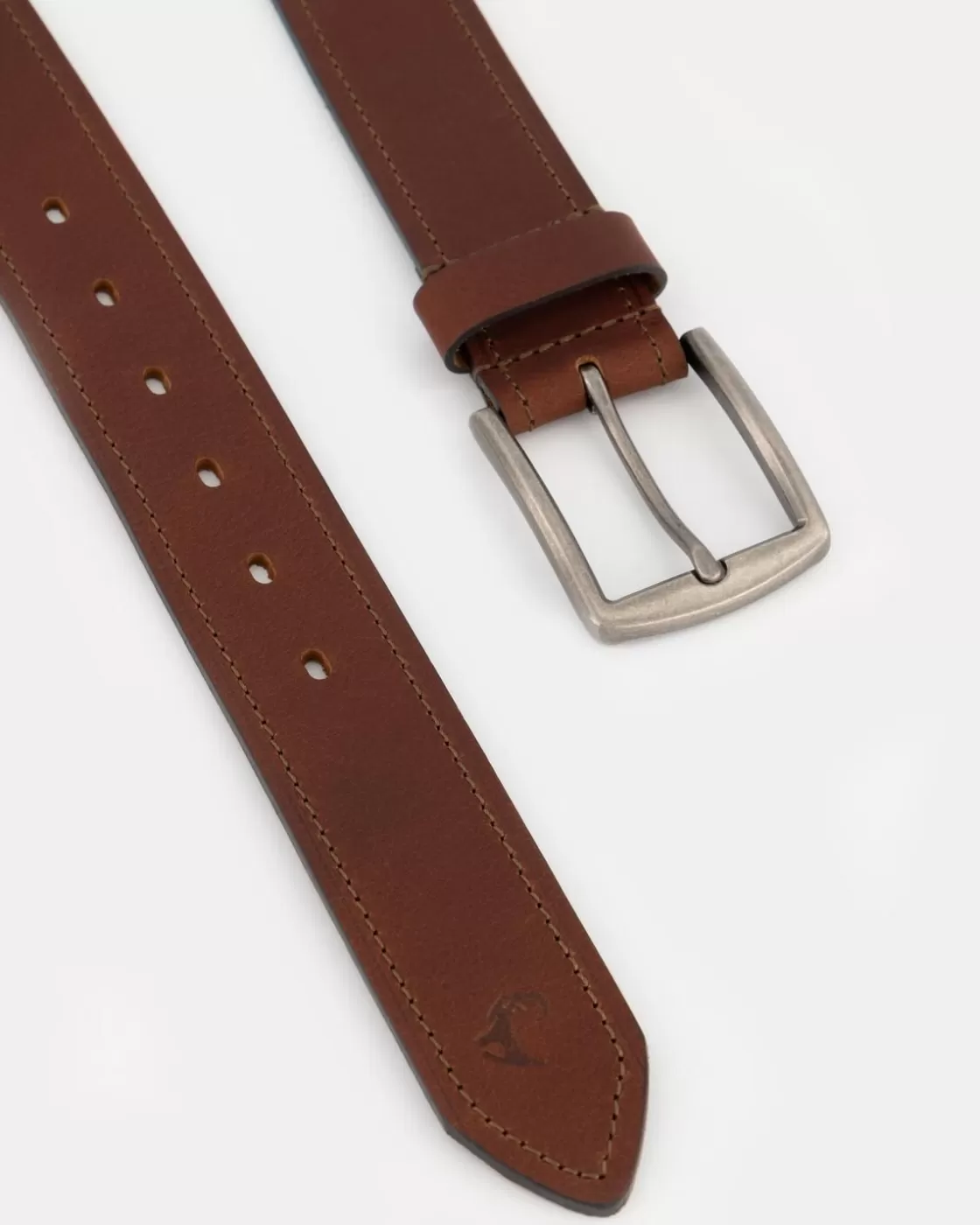 Flash Sale Men'S Grady Topstitch Rolled Edge Leather Belt Men Belts